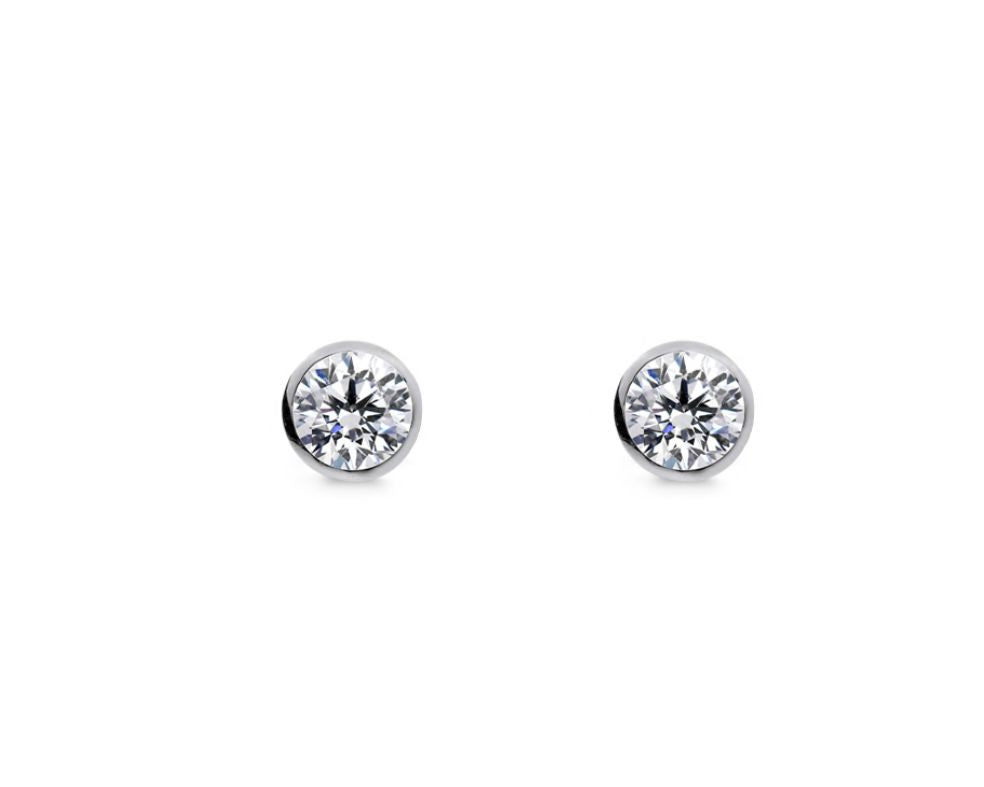 Ellani Bezel Set Cubic Zirconia Studs