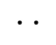 Sterling Silver Round Black Cubic Zirconia Claw Set Stud