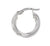 10mm Twist Hoop Earrings in 9 Carat White Gold, Silver Filled