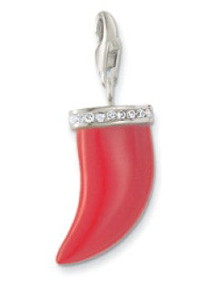 Thomas Sabo Sterling Silver Red Tooth Charm