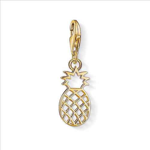 Thomas Sabo Charm Club Gold Plated Pineapple Charm