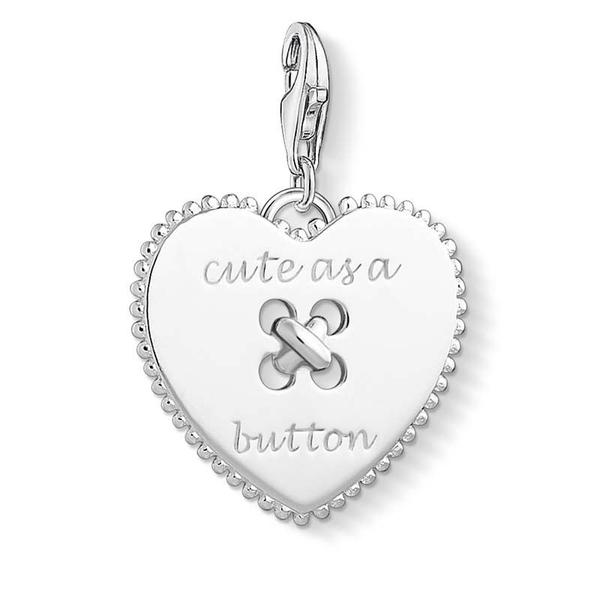 Thomas Sabo Charm Club 'Cute As A Button' Heart Charm