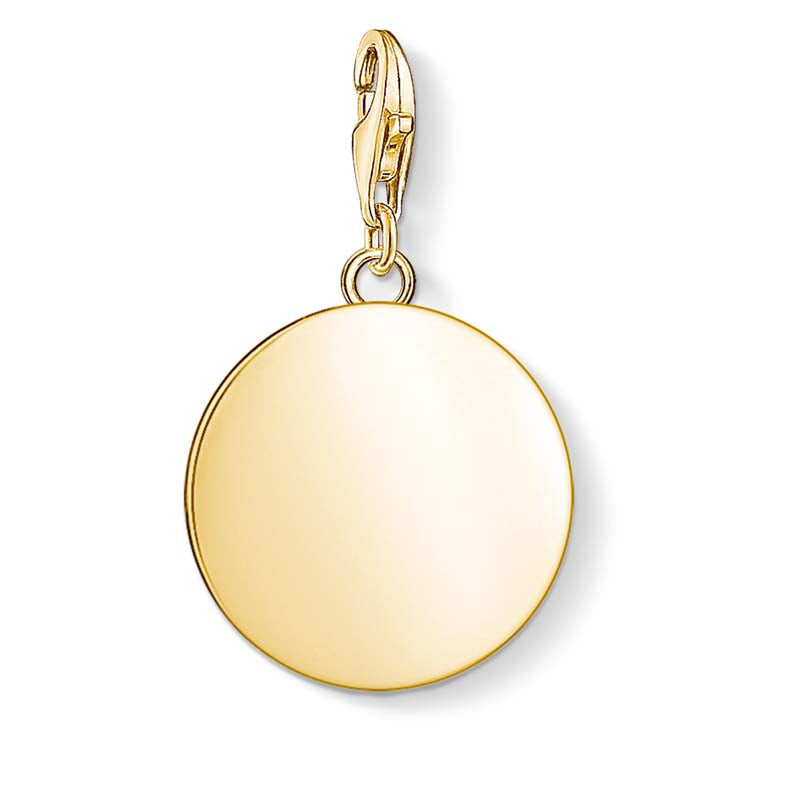 Thomas Sabo Gold Plated Charm Club Engravable Disc