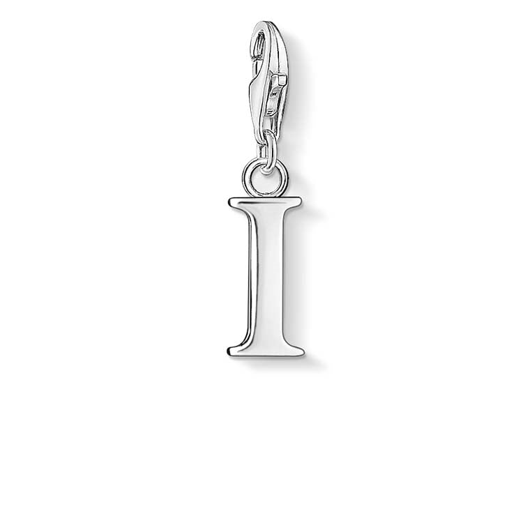 Plain Initial &quot;I&quot; Charm/Pendant in Sterling Silver from Thomas Sabo