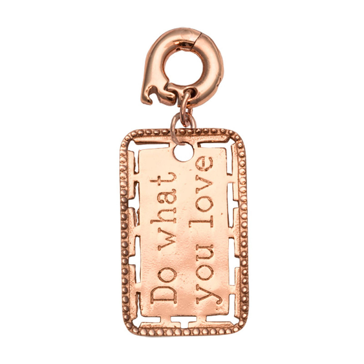 Nikki Lissoni Rose Gold Plated &#39;Do &#39;What You Love&#39; 25mm Charm