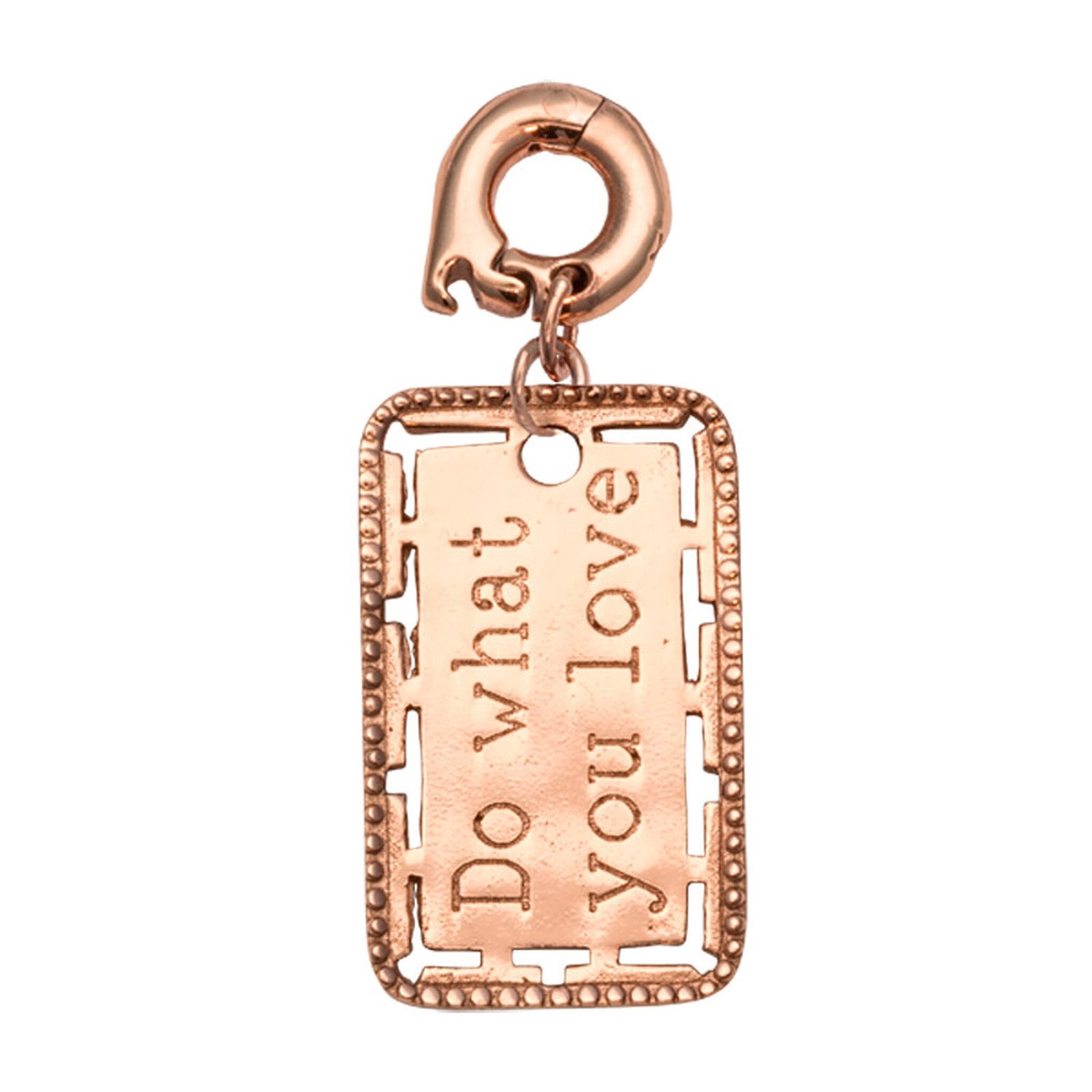 Nikki Lissoni Rose Gold Plated 'Do 'What You Love' 25mm Charm