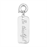 Nikki Lissoni Silver Plated 'Be Thankful' 25mm Charm