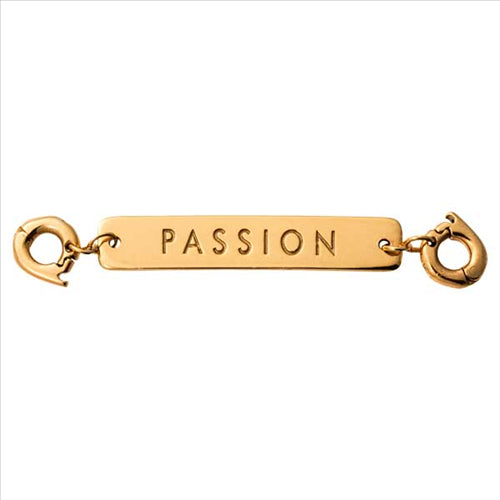 Nikki Lissoni Gold Plated Passion 40x7mm Two lock Tag Charm