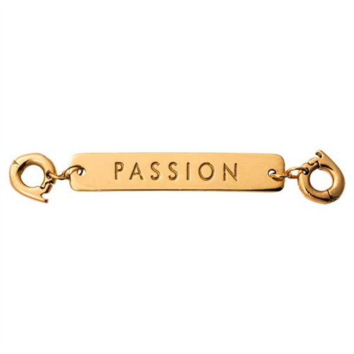Nikki Lissoni Gold Plated Passion Two lock Tag Charm