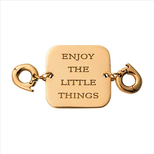 Nikki Lissoni Gold Plated &#39;Enjoy The Little Things&#39; Tag