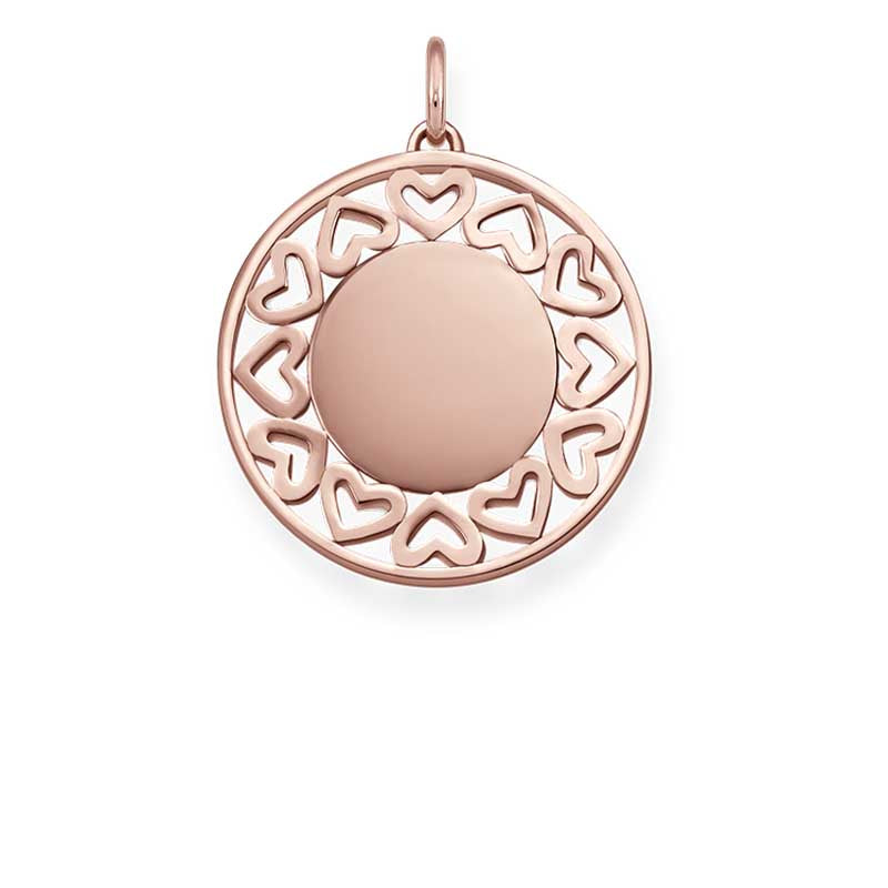 Thomas Sabo Rose Gold Engravable Cutout Heart Pendant