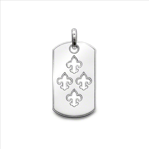 Thomas Sabo Silver Dog Tag With Fleur De Lis